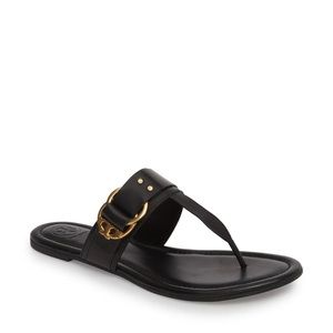Tory Burch leather black sandals